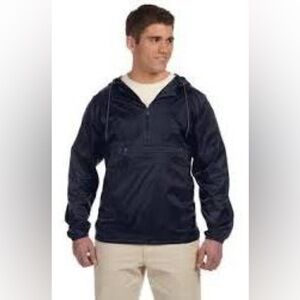 Champs Sports Black‎ Nylon Windbreaker Jacket Half Zip Anorak Size S/P